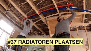 RADIATOREN PLAATSEN EN LEIDINGEN TREKKEN  KLUSVROUW 37 [upl. by Llenrrad402]