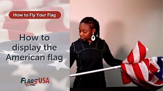 How to Display the American Flag  Residential Spinning Flagpole Set  Flags USA [upl. by Alrick]