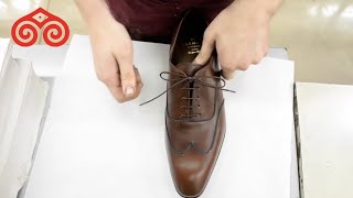 How to lace dress shoes · CARMINA SHOEMAKER [upl. by Assiar]