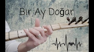 Bir ay doğar en kolay nota solfej  basit usül bağlamada nasıl çalınır 🍂 saz türkü sesver [upl. by Ennire]