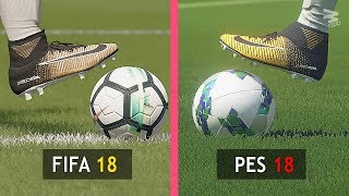 FIFA 18 Vs PES 18 Graphics Comparison [upl. by Kraft796]