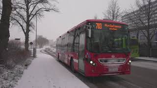 Sweden Stockholm bus 783 ride from Södertälje centrum to Nynäshamns station [upl. by Ruomyes140]