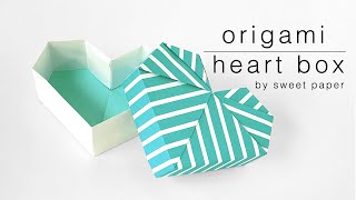 折り紙ハートボックス💙Origami Heart Box [upl. by Matazzoni]