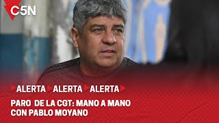 MOVILIZACIÓN de la GCT en CONTRA de la LEY BASES MANO a MANO con PABLO MOYANO [upl. by Adnat]