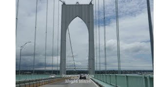 Newport Bridge Rhode Island Claiborne Pell  USA [upl. by Yerga]