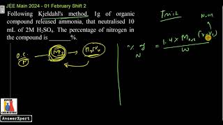 Following Kjeldahls method 1g of organic compound released ammonia that neutralised 10mL of 2M H2 [upl. by Rengia]