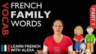 Family Words in French Part 1 basic French vocabulary from Learn French With Alexa [upl. by Atterbury]