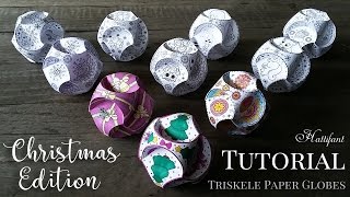 Hattifant  CHRISTMAS Triskele Paper Globe TUTORIAL [upl. by Izak]