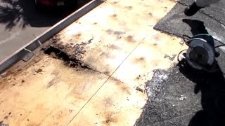 Water Damage Repair on a Flat Roof  Roofing [upl. by Faina269]