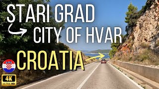 From Stari Grad to Hvar  Croatia  4K Drive [upl. by Adnaw222]