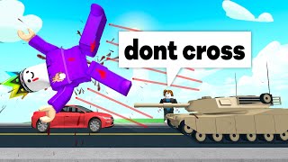 Roblox Get Hit by a Car Simulator BUT They sent Tanks [upl. by Ynohta251]