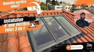 Velux Installation kit de motorisation sur fenêtre de toit [upl. by Moll]