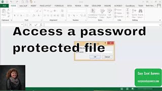 How to access a password protected file with VBA in Excel [upl. by Trabue]