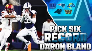 EVERY DARON BLAND INTERCEPTION TOUCHDOWN  2023 cowboys DaRon Bland Record Single Season Pick Sixes [upl. by Isaacs]