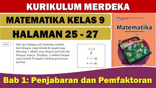 MATEMATIKA KELAS 9 HALAMAN 2527 KURIKULUM MERDEKA [upl. by Cinimod341]