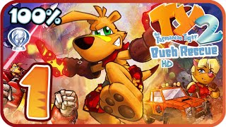 Ty the Tasmanian Tiger 2 Bush Rescue HD 100 Walkthrough Part 1 PS4 Bush Rescue HQ [upl. by Cuttler]