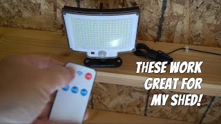 Solar Outdoor Lights Motion Sensor Review [upl. by Schaper]