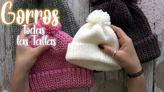 GORROS para TODA la FAMILIAgorritos para hombre mujer nin y bebe [upl. by Sitoiganap]