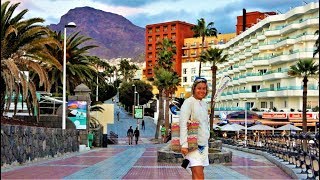 Costa Adeje Promenade Walk from Playa del Duque Fanabe to Playa la Pinta  Tenerife [upl. by Euqinemod]