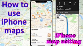 How to use iPhone maps  iPhone map settings  iPhone maps [upl. by Eatnuahc]