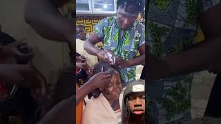 Braiding hair from her forehead share viral [upl. by Sinnoda]