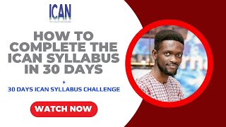 How to Complete the ICAN Syllabus in 30 days [upl. by Huldah]