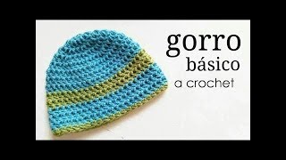 Gorrito de bebe crochet de 0 a 3 meses [upl. by Rahcir512]