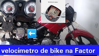 Velocímetro Digital Bike na Moto Factor 125 [upl. by Eimiaj]