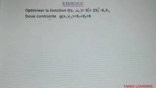 Comment Optimiser une fonction  Lagrangien Matrice Hessienne bordée [upl. by Nahtal]