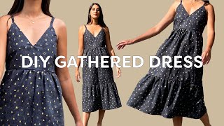 DIY Gathered Dress Tutorial  Pattern  Sewing Rhea Dress [upl. by Gauntlett]