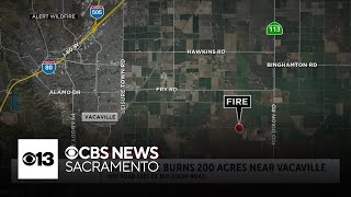 Wildfire near Vacaville grows to 200 acres [upl. by Nica]