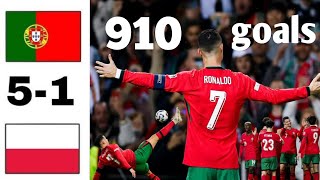 Cristiano Ronaldo scores 910 goal from Bicycle Kick vs Poland  Nations League Highlgihts [upl. by Hallee325]