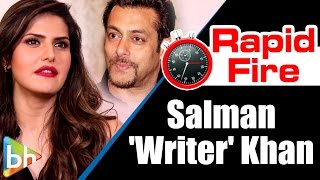 Salman Khan Can Write A Book Says Zareen Khan  Hate Story 3 [upl. by Lindell516]