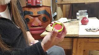 Painting Tlingit Mask [upl. by Essilevi221]