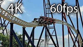 Maxx Force 4K offride 60fps Six Flags Great America [upl. by Nalo]