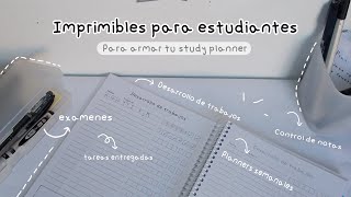 20 Imprimibles para estudiantes ✨  para study planner [upl. by Blood48]