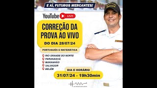 LIVE DA CORREÇÃO DA PROVA 2024 MOM MOC PARANAGUÁ MARANHÃO SALVADOR RIO GRANDE DO NORTE E BELÉM [upl. by Yhtir]