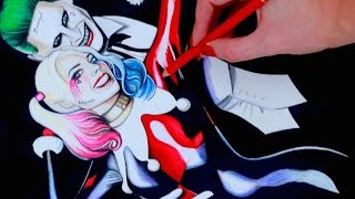 HARLEY QUINN amp THE JOKER Drawing ❤️ [upl. by Maxy]