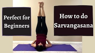 Sarvangasana shoulder stand pose for beginners heavy or stiff person [upl. by Ataynik]