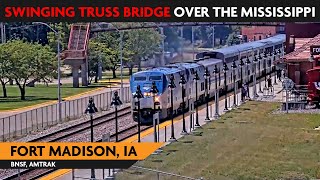 Fort Madison Iowa USA  LIVE RAILCAM  Virtual Railfan [upl. by Samid]