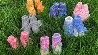 Gestrickte Babyschuhe [upl. by Sirtimed]