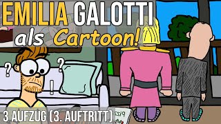 Emilia Galotti Lessing als Cartoon 3 Aufzug 3 Auftritt [upl. by Ayotan]