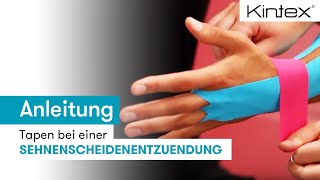 Tapen bei einer Sehnenscheidenentzündung im Unterarm  Kintex® Anleitung zum Kinesiologie Tapen [upl. by Chloe]