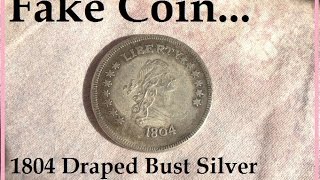 RB50 FAKE COIN 1804 Draped Bust Silver Dollar [upl. by Earej]