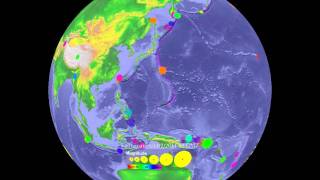 Japan Earthquake and Tsunami Wave Heights March 11 2011 [upl. by Gregoire434]