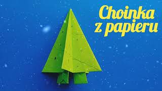 Jak zrobić Choinkę z papieru 🌲 Choinka Origami 🎄 Ozdoby Świąteczne z papieru 🌲 Choinka z papieru 3d [upl. by Cleland]