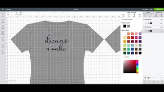 How to make a tee shirt design in Cricut Design Space [upl. by Adnorahc]