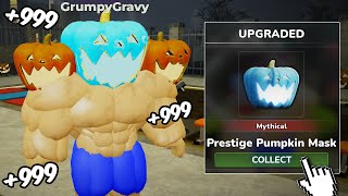 I Unlocked Prestige Pumpkin Mask In Gym League Halloween [upl. by Guglielma]