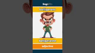 🇬🇧🇪🇸 belligerent  beligerante  vocabulary builder  learn English  aprendamos inglés [upl. by Thamora]