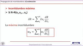 PROPAGACIÓN DE INCERTIDUMBRES   UPV [upl. by Elson]